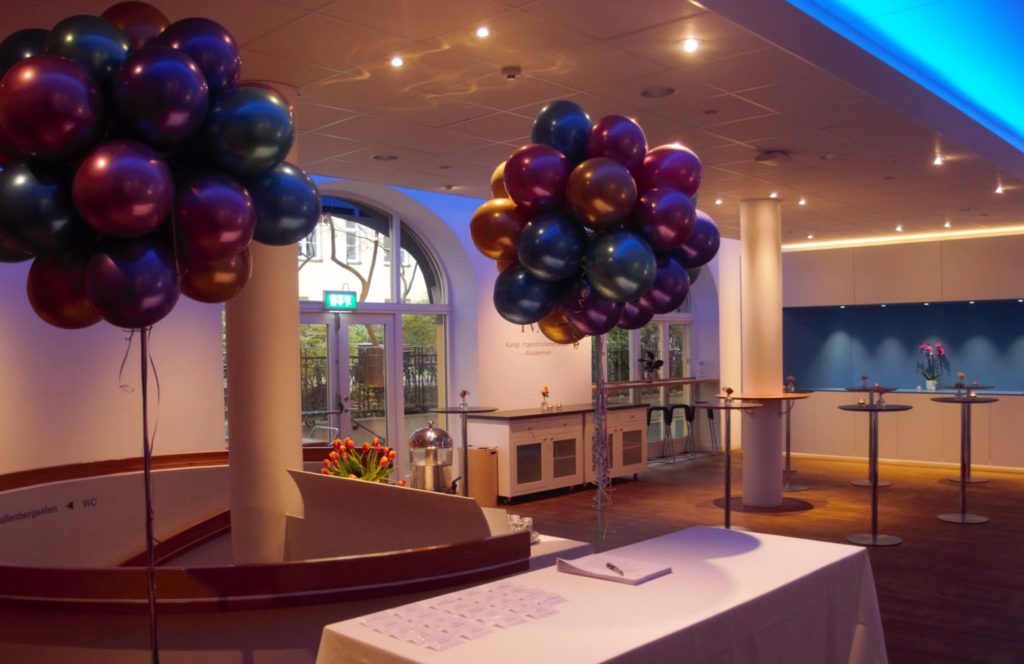 Ballonger i stora foajén på IVA Konferenscenter